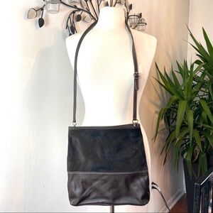 Levenger HIGH QUALITY Leather Crossbody Chocolate Brown